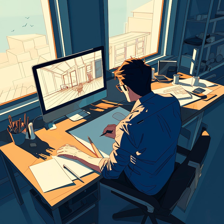 Free Photo industrial designer digital art