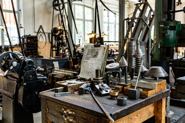 Industrial factory with old machinery