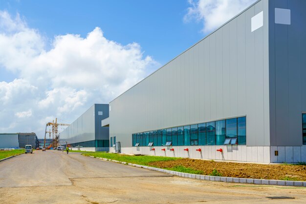 industrial park, factory building, warehouse