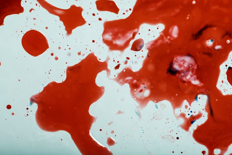 ฟรี Photo infectious coronavirus blood splatter