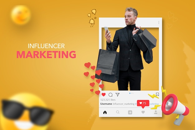 Free photo influencer marketing job concept