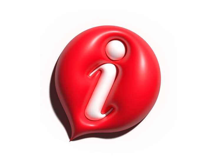 Free Photo information web icon 3d design element.