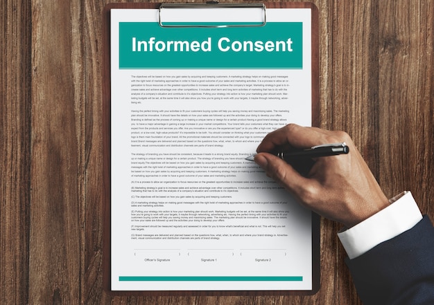 Informed Consent Surgery Agreement Consulting Concept