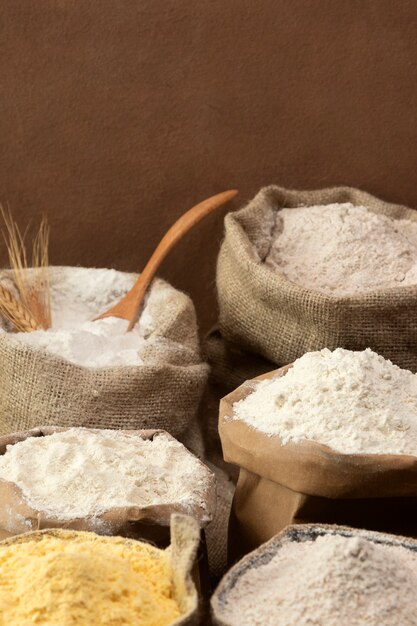 ingredient bags full of flour