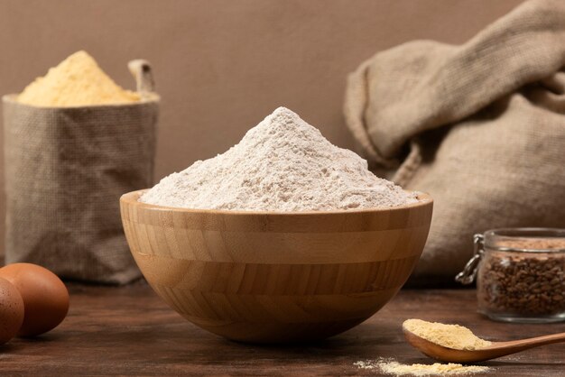 Ingredient bags full of flour