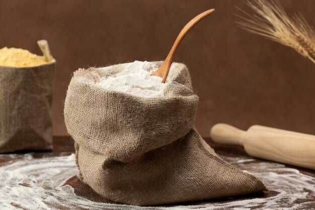 ingredient bags full of flour