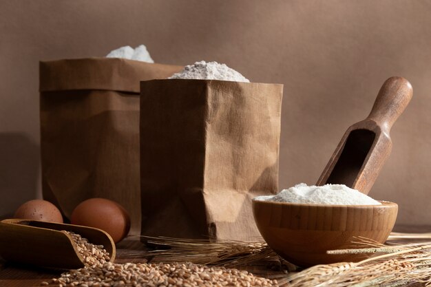 ingredient bags full of flour