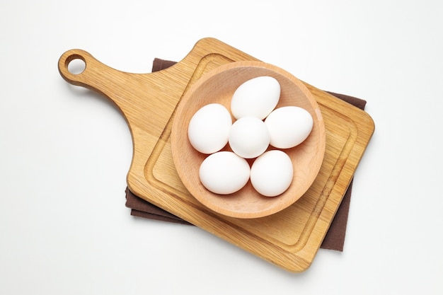 Free photo ingredient for cooking dishes eggs top view