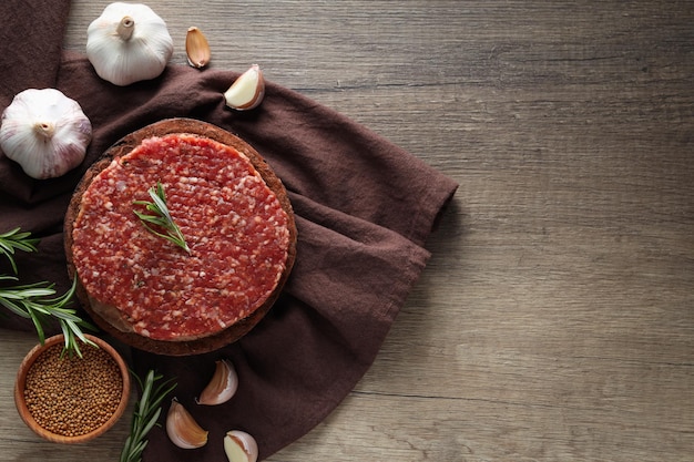 Free photo ingredient for cooking grilled meat ground meat