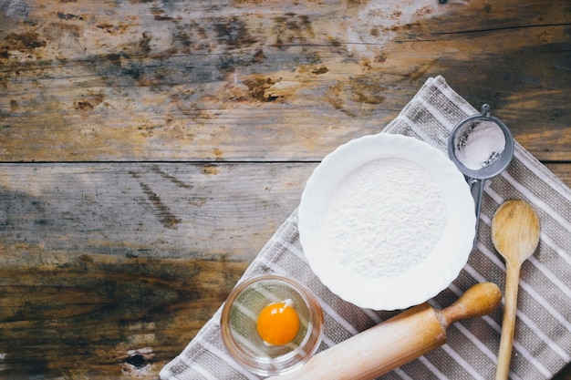 Ingredients for baking pastry