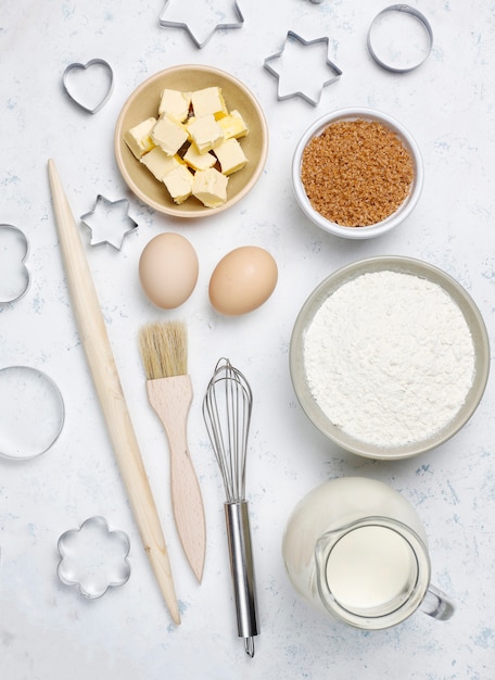 Free photo ingredients for baking