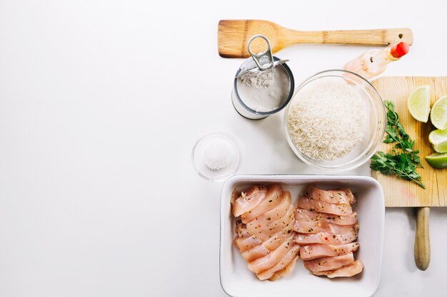 Ingredients for cooking meat