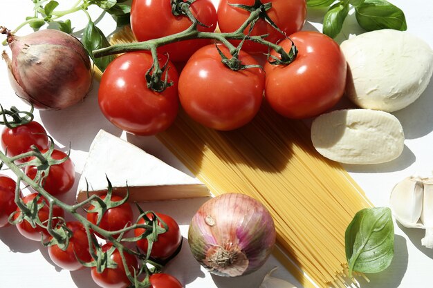 Ingredients for cooking pasta