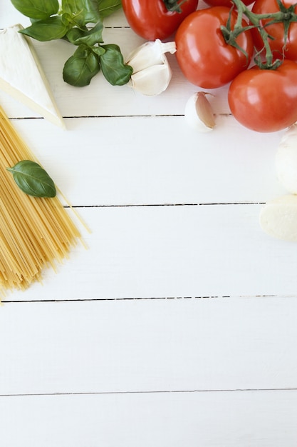 Ingredients for cooking pasta