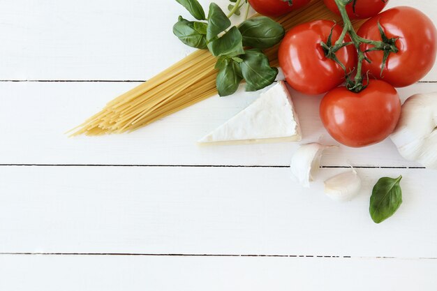 Ingredients for cooking pasta