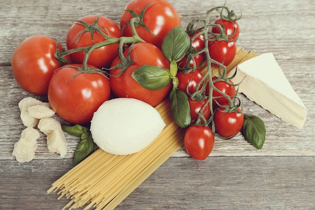 Ingredients for cooking pasta