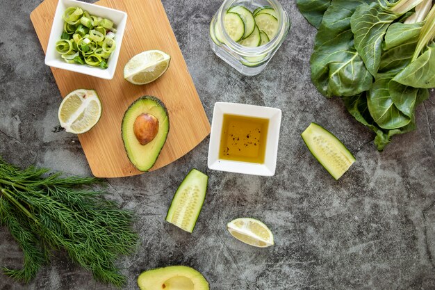 Ingredients on table