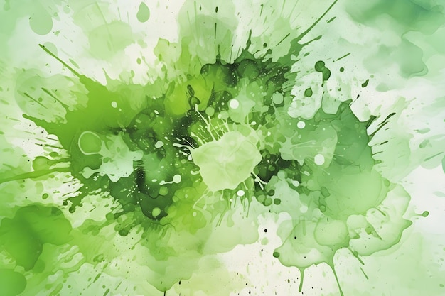 Free photo ink light green and white splotches and splashes background