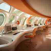 Free photo innovative and futuristic classroom for students