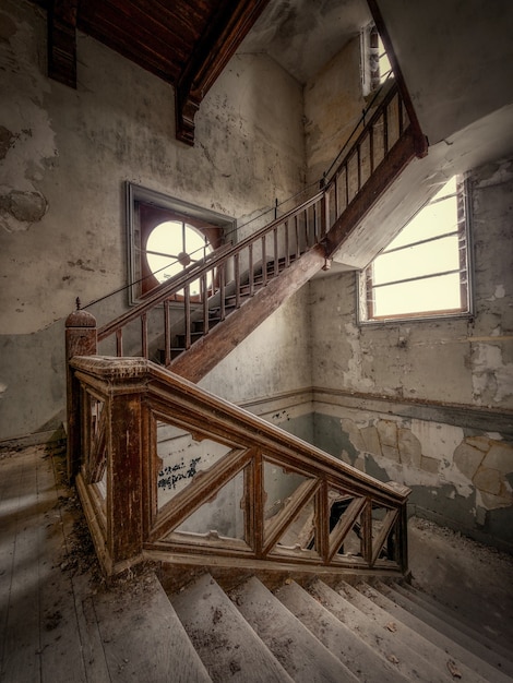 Inside of an abandoned castle in France