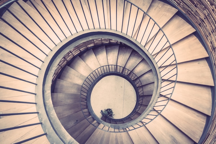 Free Photo inside interior white building circle