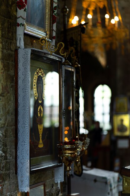 Inside view of church