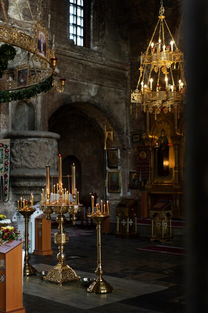 Inside view of church