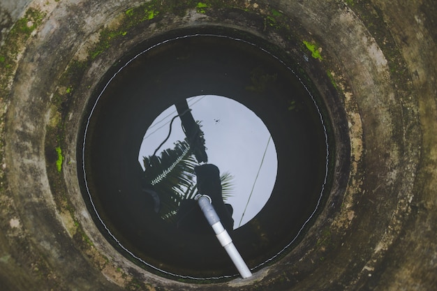 Inside a well