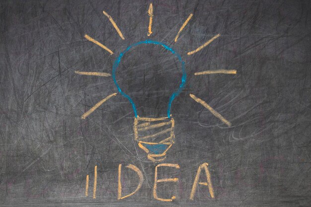 Inspiration concept crumpled light bulb metaphor for good idea