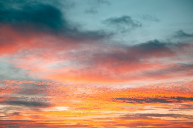 無料Photo 夕日の光の感動的な景色