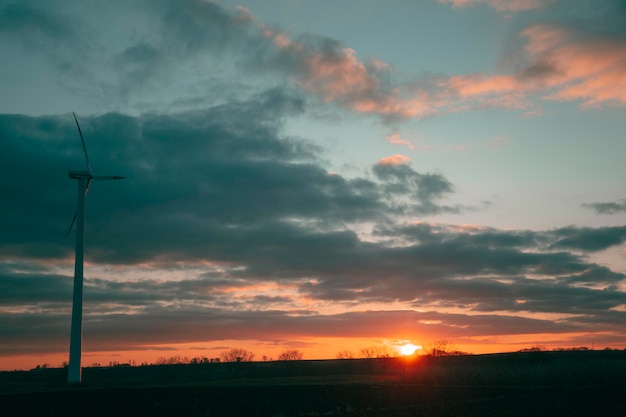 Inspiring view of sunset light