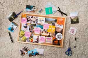 Free photo inspiring vision board with quotes