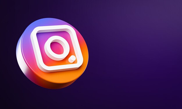 Premium Photo Instagram Logo Icon Over Smartphone 3d Rendering