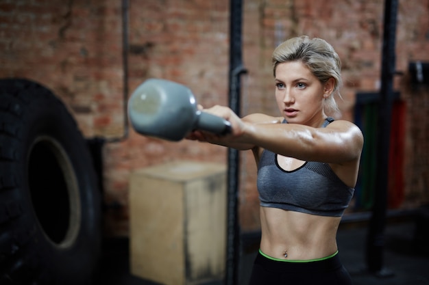 Intensive Workout with Kettlebell