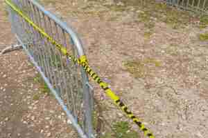 Free photo interdiction barrier with safety tape