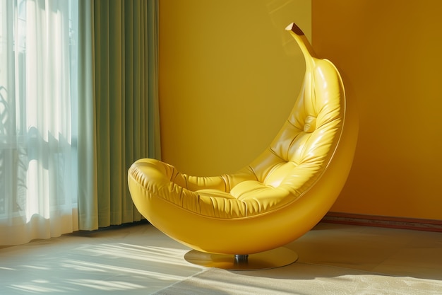 Бесплатное фото Декор интерьера и мебель, вдохновленные фруктами и овощами