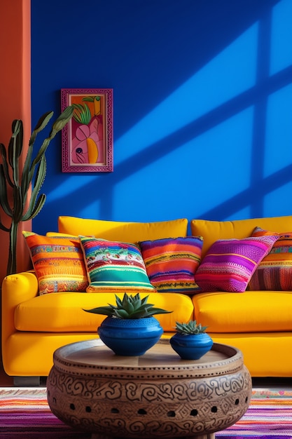 Interior decoration inspired by mexican folklore