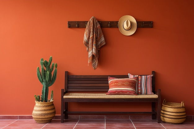 Interior decoration inspired by mexican folklore