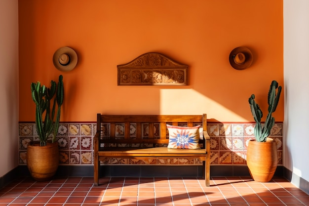 Free photo interior decoration inspired by mexican folklore