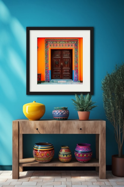 Free photo interior decoration inspired by mexican folklore