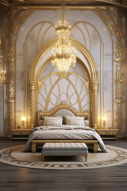 Free photo interior design beautiful castle