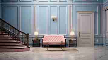 Free photo interior design in neoclassical style with furnishings and decor