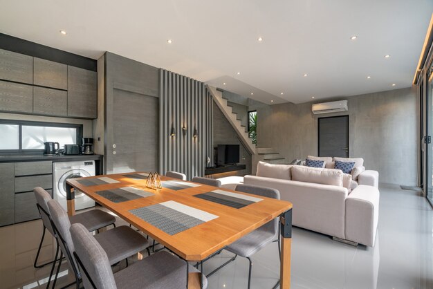 Minimal Interior Design Room Zen Style With Sofa Arm Chair