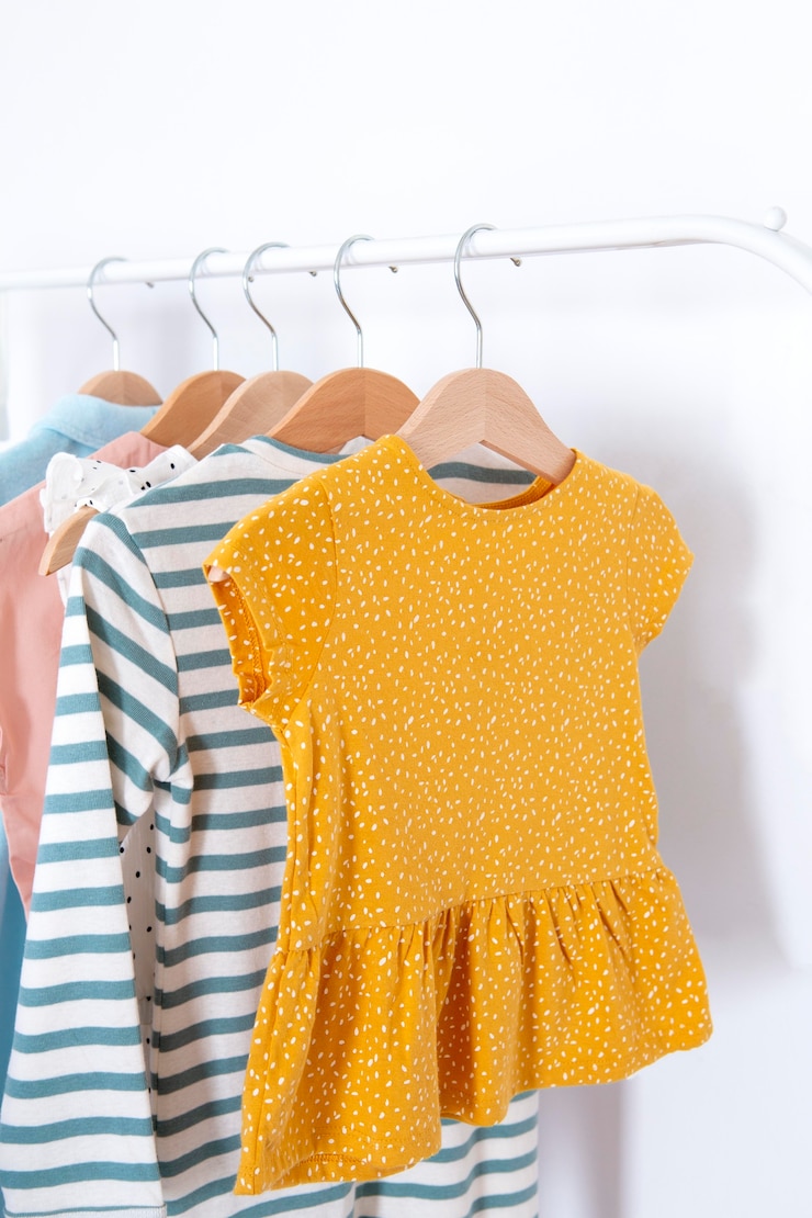 Free Photo interior of kids room decoration with clothes