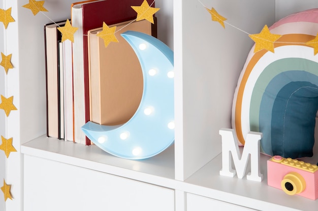 Free photo interior of kids room decoration with toys