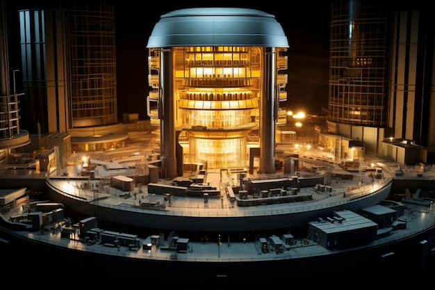 Free photo interior of a nuclear power plant