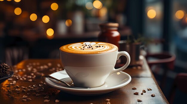 interior Photo of cup of coffee on a table