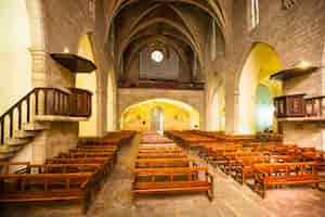 Free photo interior of  sants maria del turers