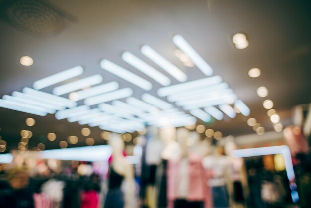 Interior of shop in blur