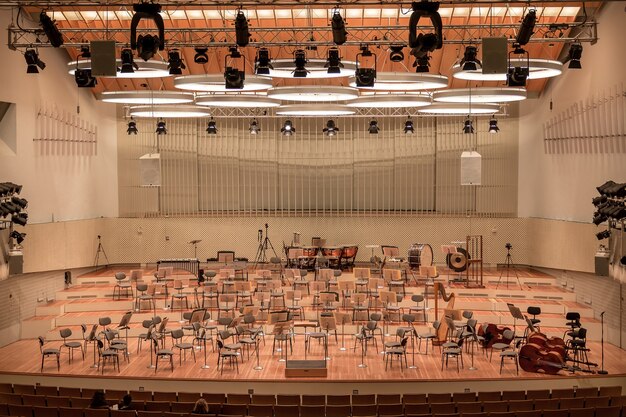 Interior shot of an opera building